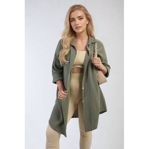 Clemmie Button Down Long Sleeve Oversized Shirt