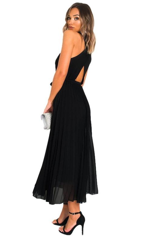 Pleated Crossover Maxi Dress – it'sWoW.co.uk