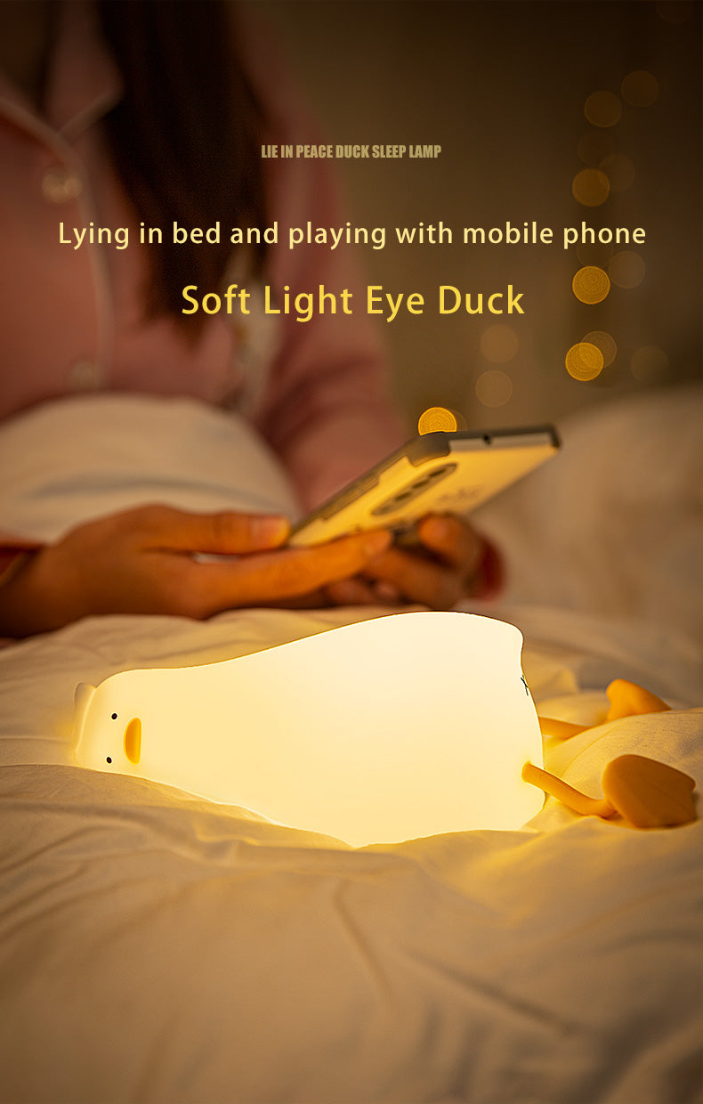 Lying Duck lamp, Night Light and phone holder