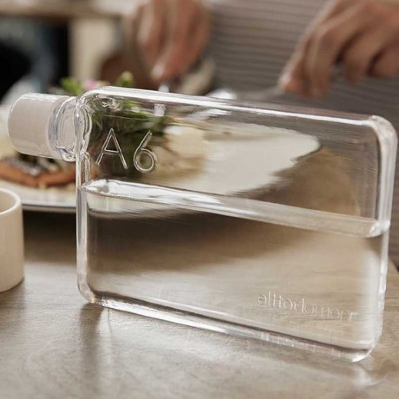 Flat Water Bottle for easy storage