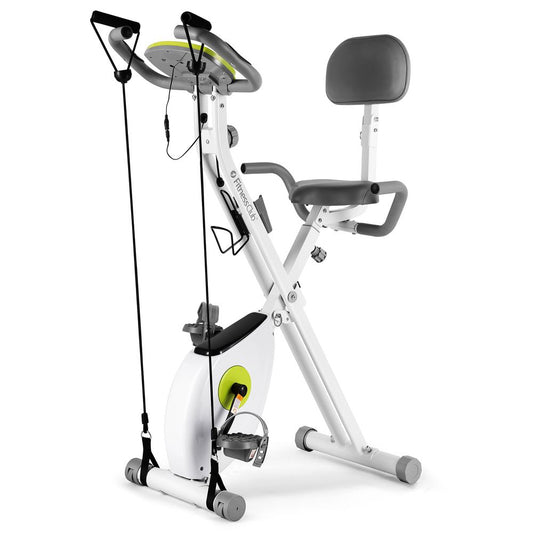 Easy Fold Exercise Bike with LCD Monitor Function,  Mobile Holder and Water Bottle Stand