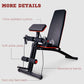 Foldable Dumbbell Bench Weight Training 7 Incline Adjustable Workout
