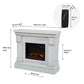 Electric Fireplace 48″ with Touch Screen & Remote, Wood Grain