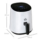 Digital Air Fryer, 1300W 2.5L Rapid Air Circulation, Timer and Nonstick White
