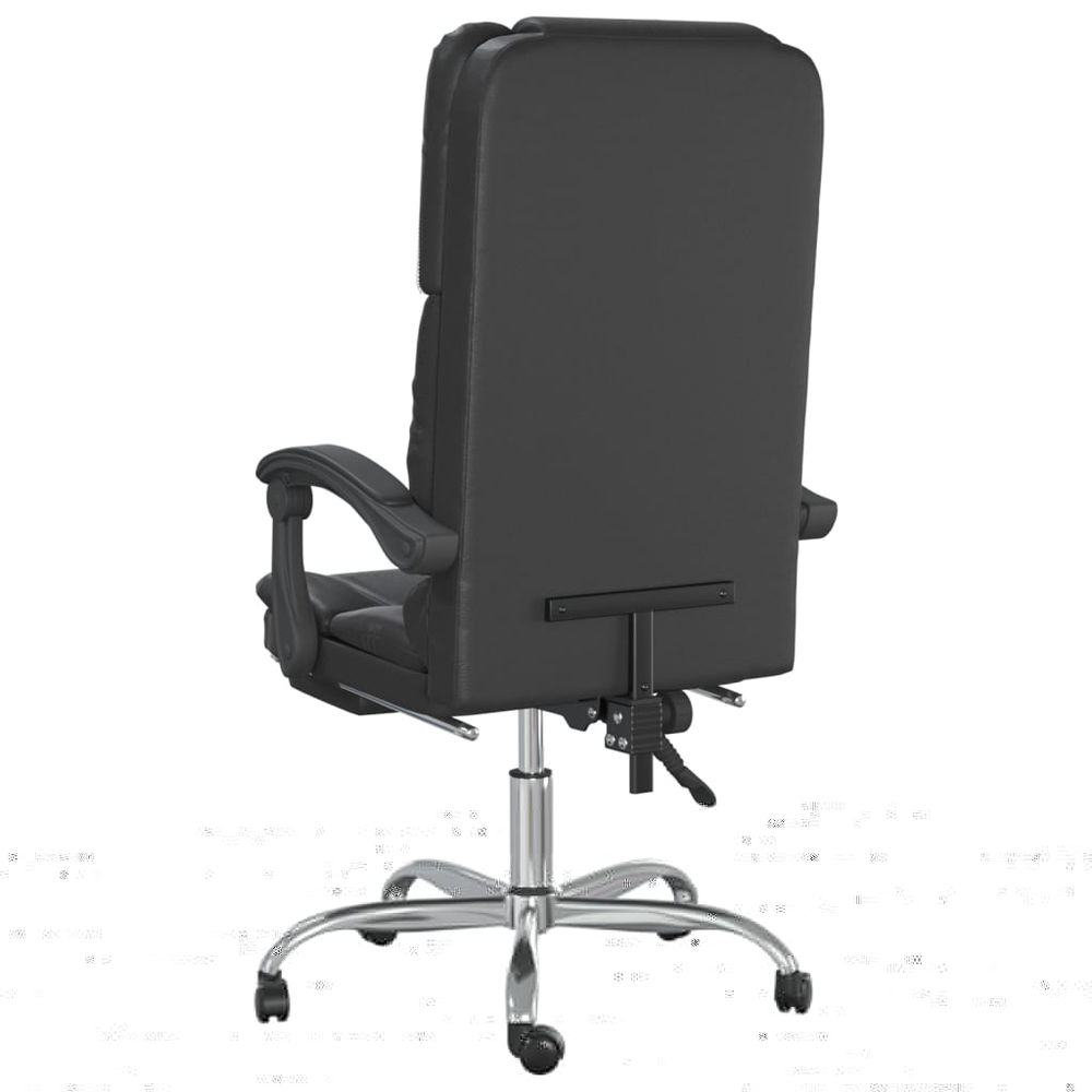 Reclining Office, Massage Chair Black Faux Leather